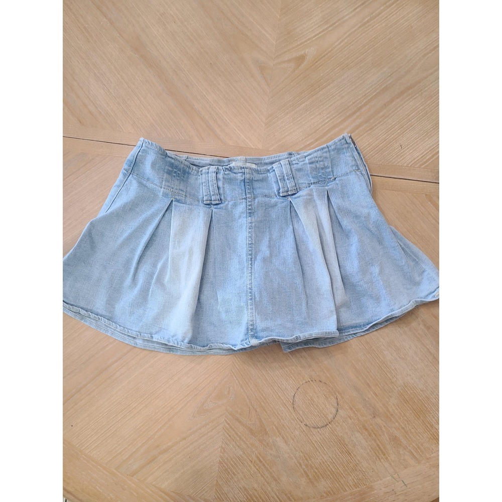 Love Tree Denim Skort Women Size M Light Blue Pleated Y2K Mini Skirt